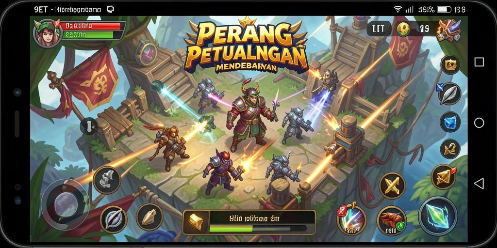 Tampilan gameplay seru dan mendebarkan dalam 9ET.