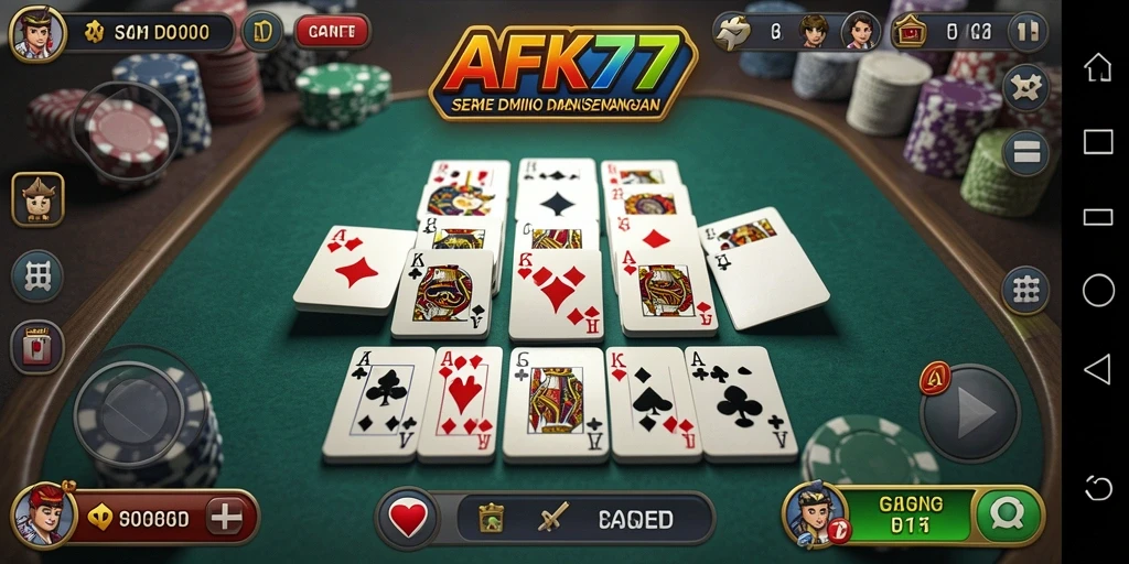 Gameplay seru dari AFK77 yang menampilkan domino.