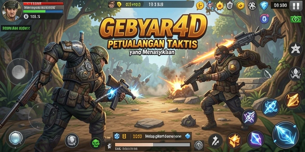 Gameplay seru dalam GEBYAR4D dengan aksi taktis yang mendebarkan.
