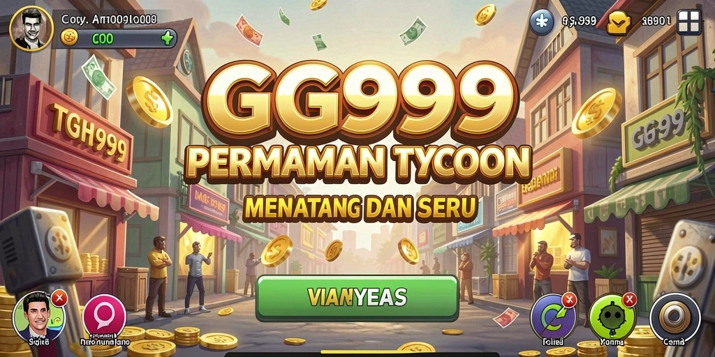 Tampilan gameplay GG999 yang seru dan menantang dalam dunia Tycoon.