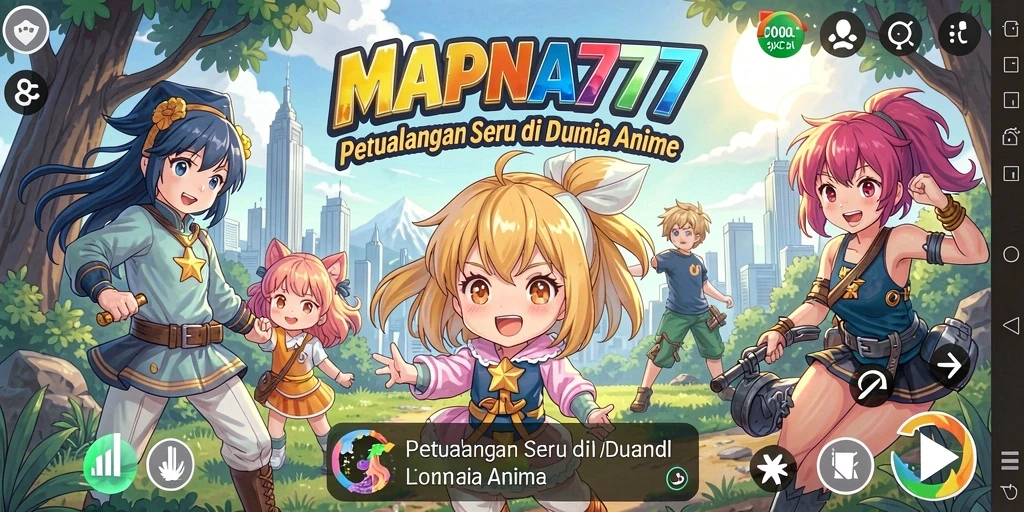 Screenshot gameplay MAPNA777 dengan karakter anime yang memukau.