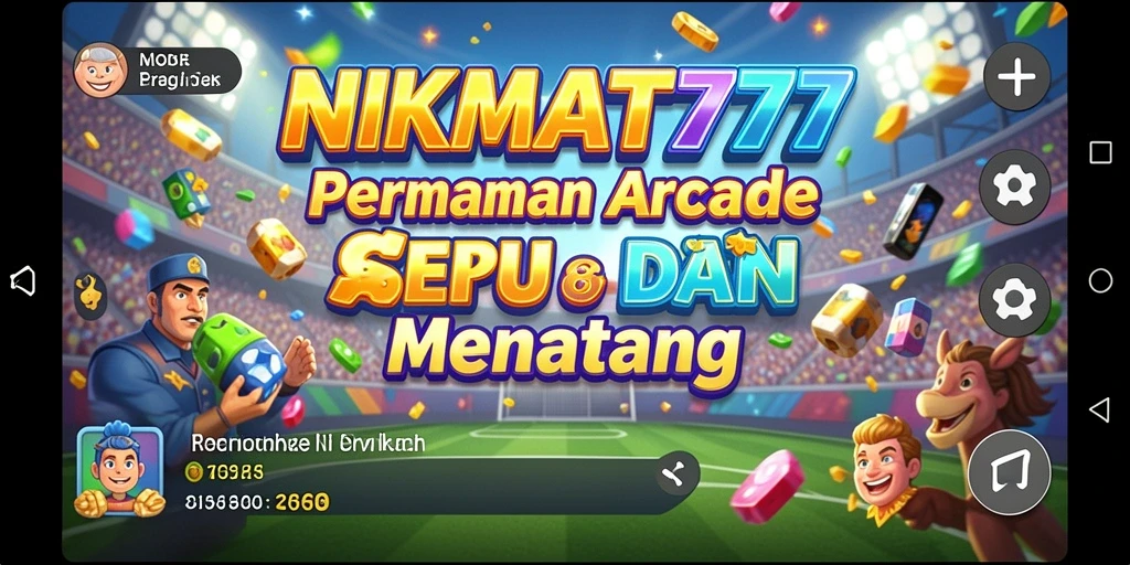 Tampilan screenshot gameplay Arcade NIKMAT777 yang penuh aksi.