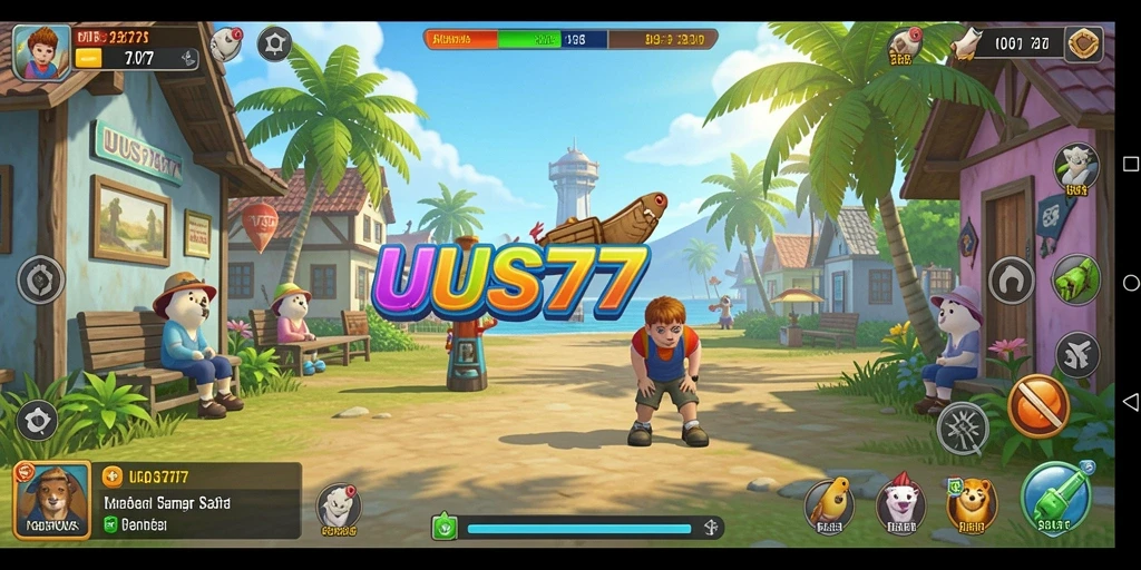 Screenshot UUS777 menampilkan gameplay yang penuh warna dan menantang.
